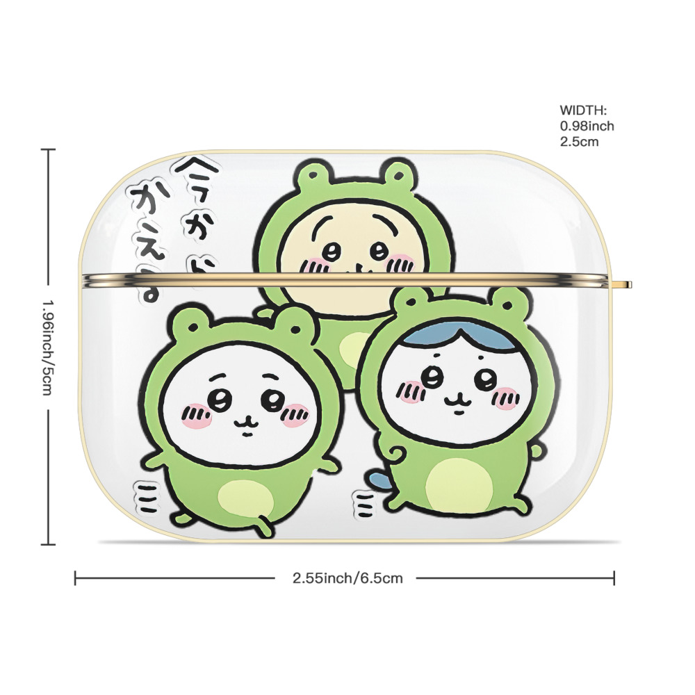 ちいかわ ハチワレ Chii-kawa hachiware 【AirPods Pro用】ハードシェル保護ケース｜耐衝撃・防指紋・カラビナ付き商品仕様