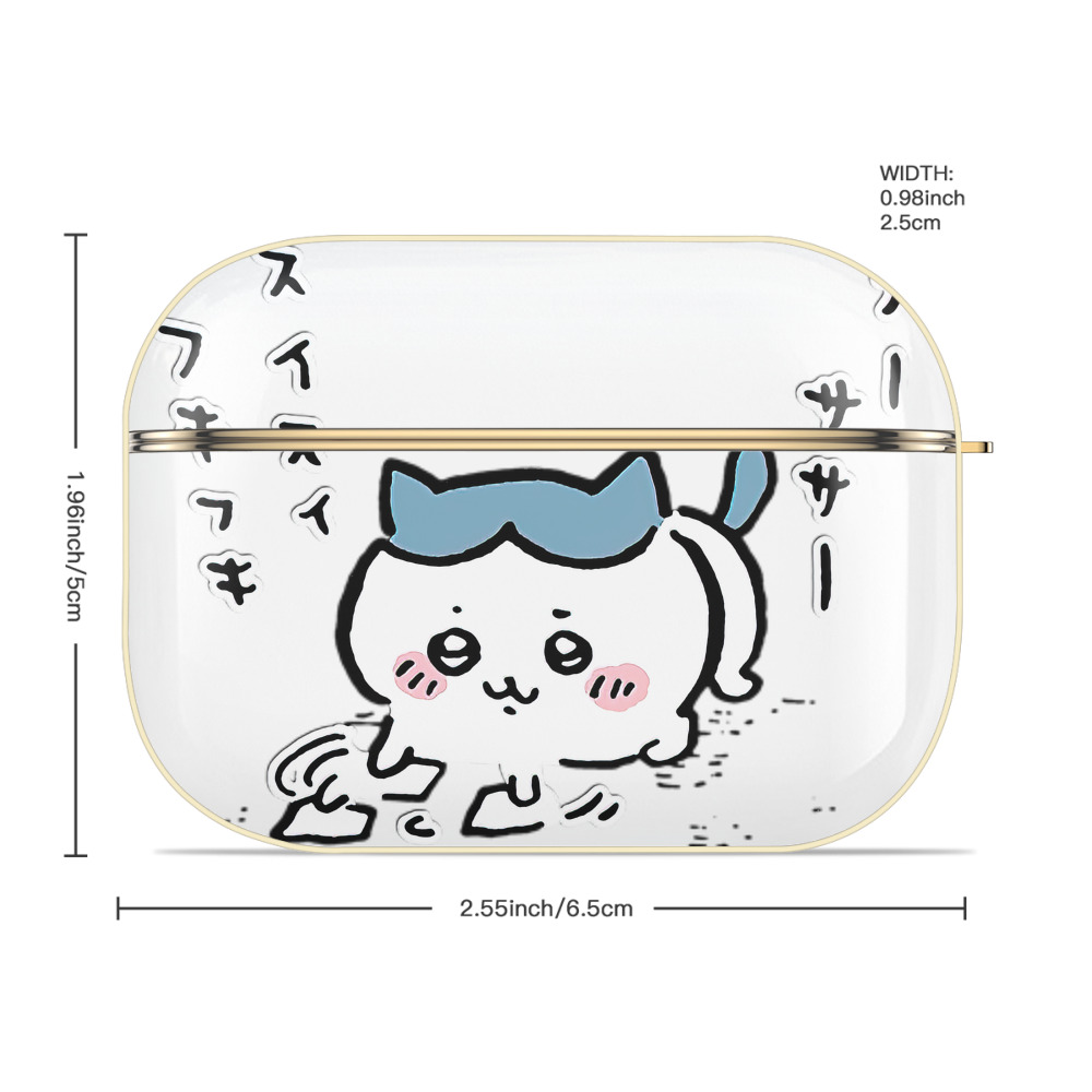 ちいかわ ハチワレ Chii-kawa hachiware 【AirPods Pro用】ハードシェル保護ケース｜耐衝撃・防指紋・カラビナ付き商品仕様