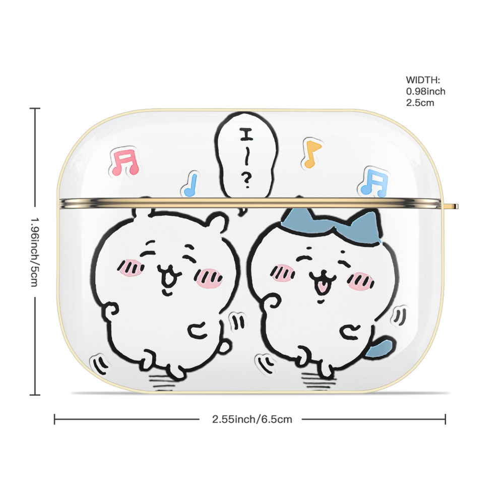 ちいかわ ハチワレ Chii-kawa hachiware 【AirPods Pro用】ハードシェル保護ケース｜耐衝撃・防指紋・カラビナ付き商品仕様