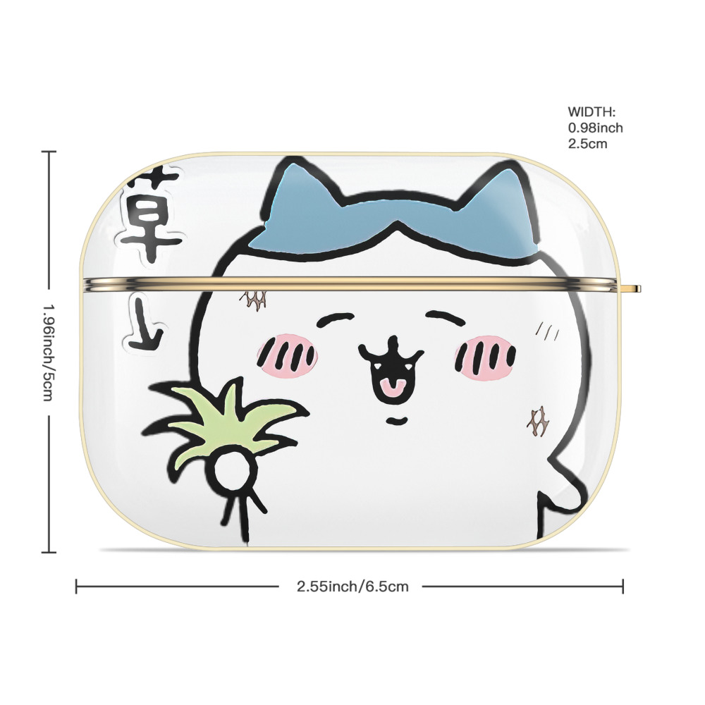 ちいかわ ハチワレ Chii-kawa hachiware 【AirPods Pro用】ハードシェル保護ケース｜耐衝撃・防指紋・カラビナ付き商品仕様