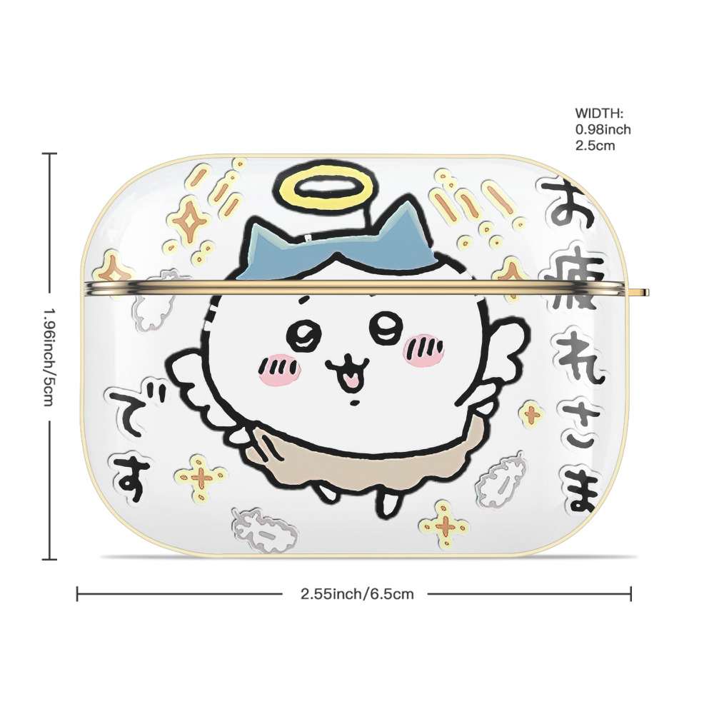 ちいかわ ハチワレ Chii-kawa hachiware 【AirPods Pro用】ハードシェル保護ケース｜耐衝撃・防指紋・カラビナ付き商品仕様