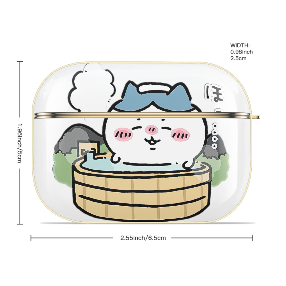 ちいかわ ハチワレ Chii-kawa hachiware 【AirPods Pro用】ハードシェル保護ケース｜耐衝撃・防指紋・カラビナ付き商品仕様