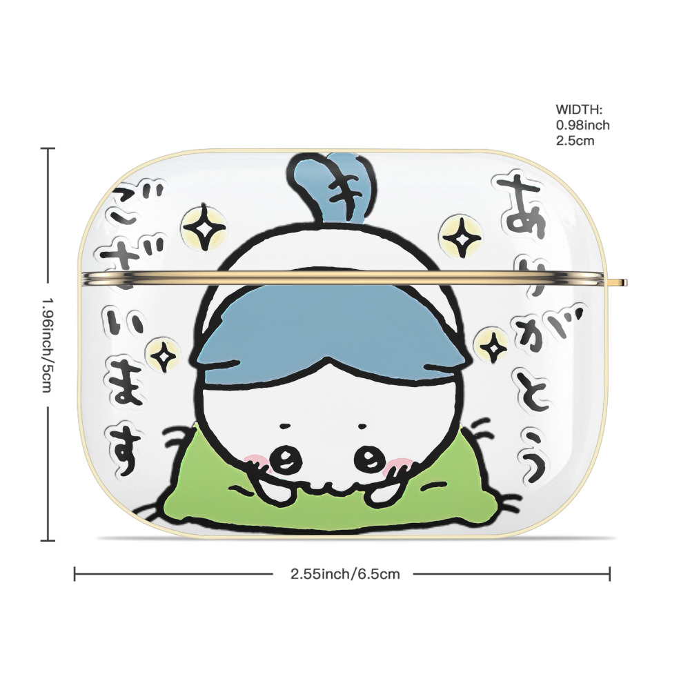 ちいかわ ハチワレ Chii-kawa hachiware 【AirPods Pro用】ハードシェル保護ケース｜耐衝撃・防指紋・カラビナ付き商品仕様