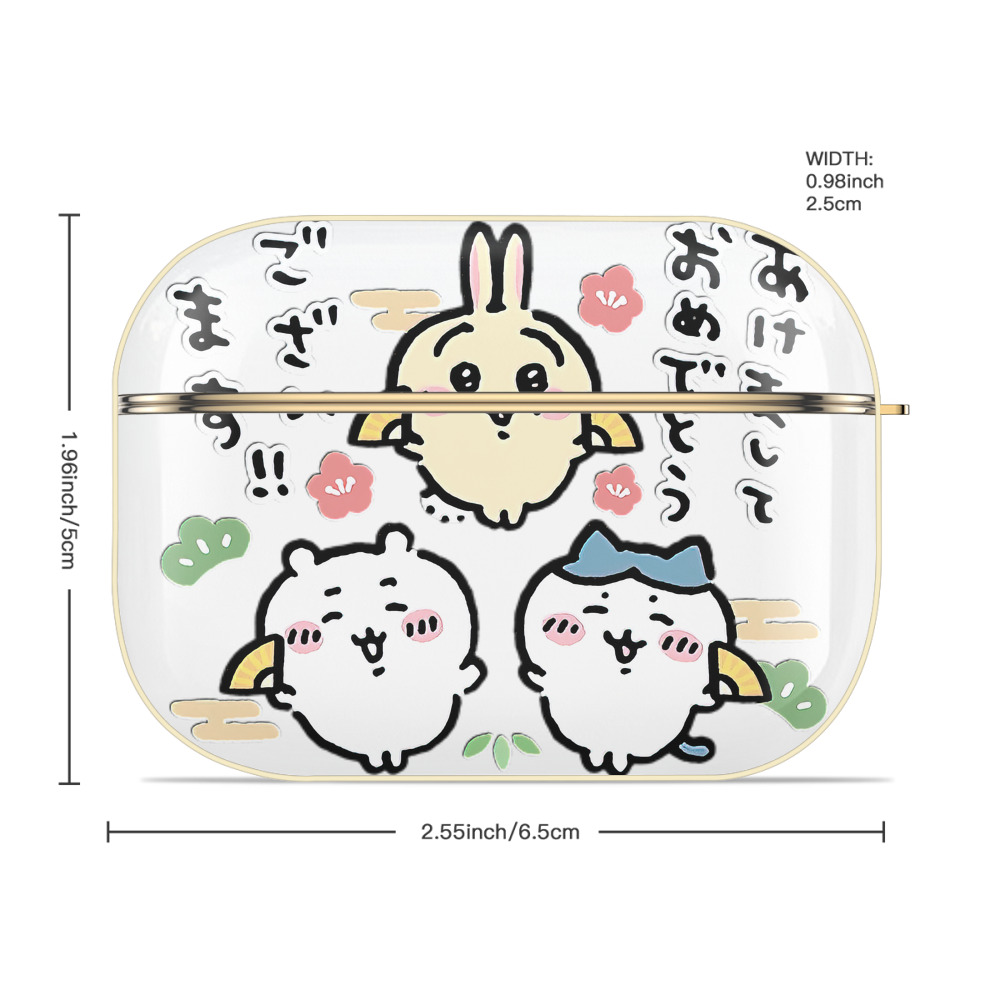 ちいかわ ちいかわ Chii-kawa chiikawa 【AirPods Pro用】ハードシェル保護ケース｜耐衝撃・防指紋・カラビナ付き商品仕様