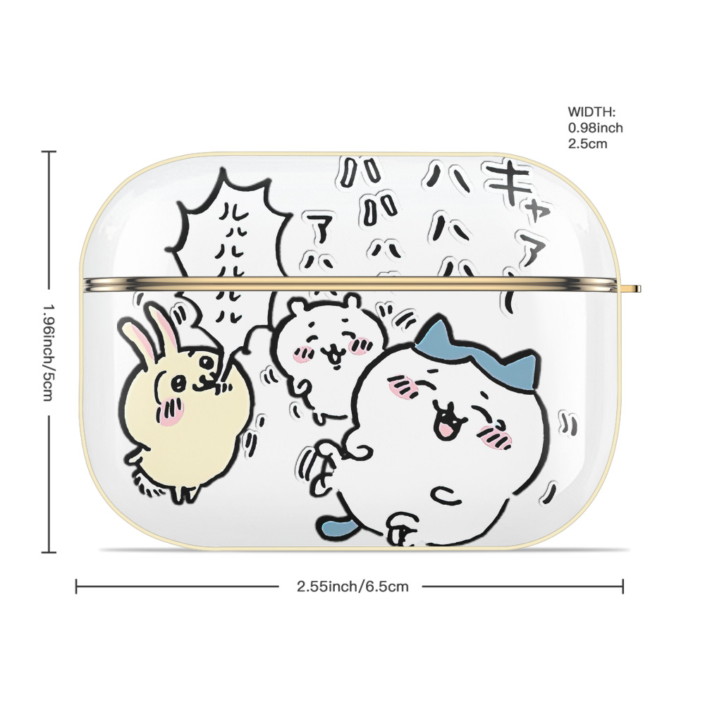 ちいかわ うさぎ Chii-kawa usagi 【AirPods Pro用】ハードシェル保護ケース｜耐衝撃・防指紋・カラビナ付き商品仕様