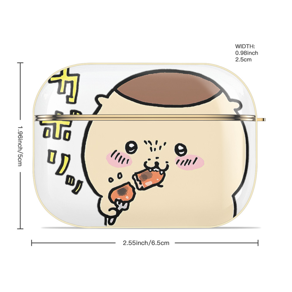 ちいかわ くりまんじゅう Chii-kawa kuri manjū 【AirPods Pro用】ハードシェル保護ケース｜耐衝撃・防指紋・カラビナ付き商品仕様