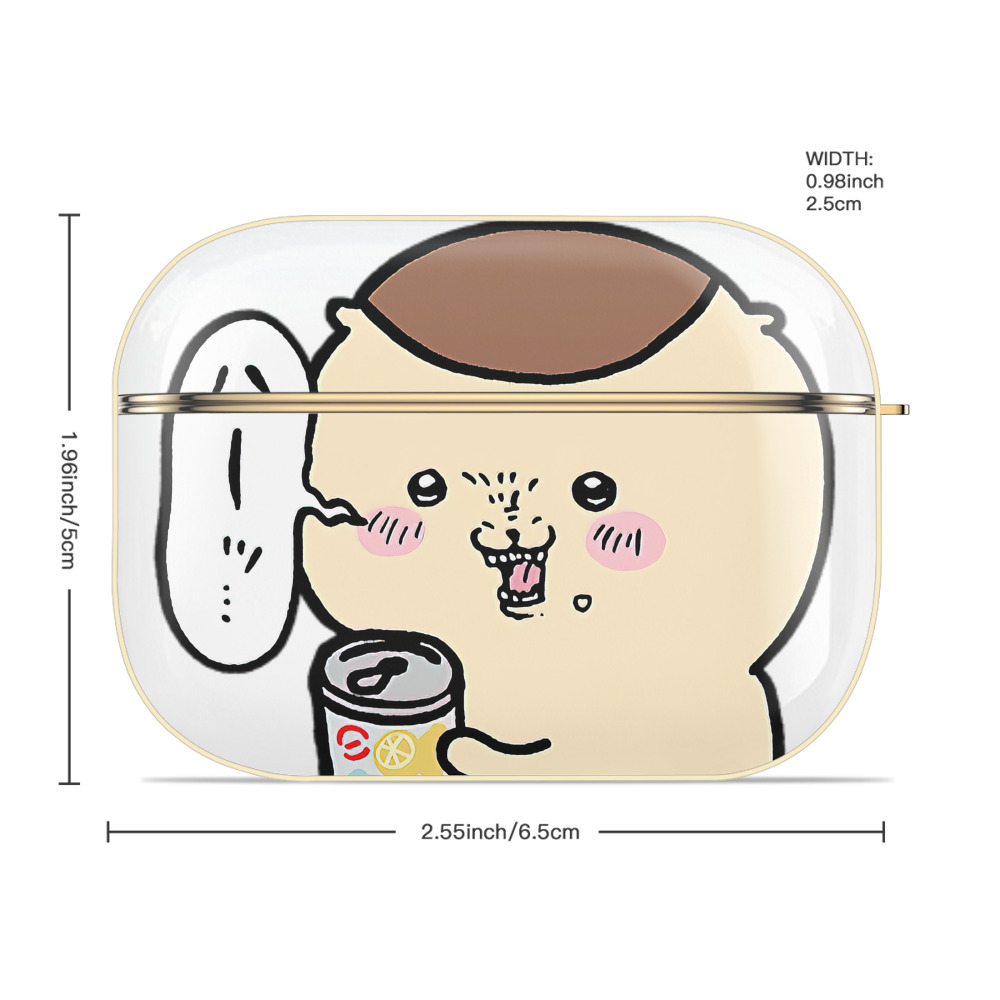 ちいかわ くりまんじゅう Chii-kawa kuri manjū 【AirPods Pro用】ハードシェル保護ケース｜耐衝撃・防指紋・カラビナ付き商品仕様