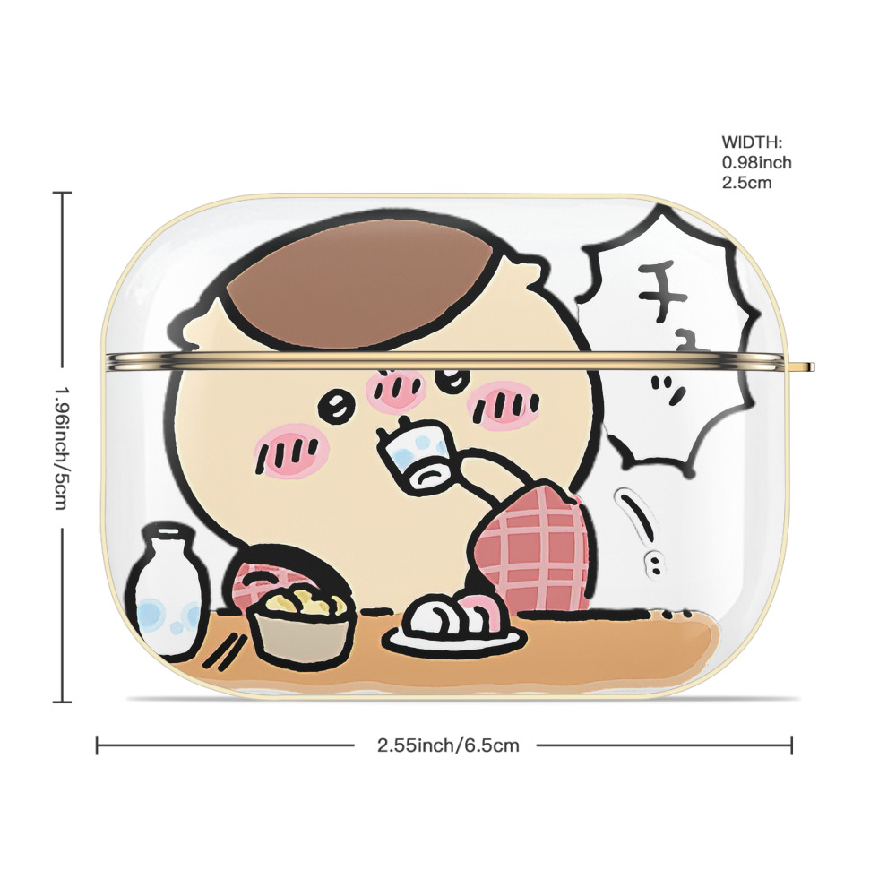 ちいかわ くりまんじゅう Chii-kawa kuri manjū 【AirPods Pro用】ハードシェル保護ケース｜耐衝撃・防指紋・カラビナ付き商品仕様