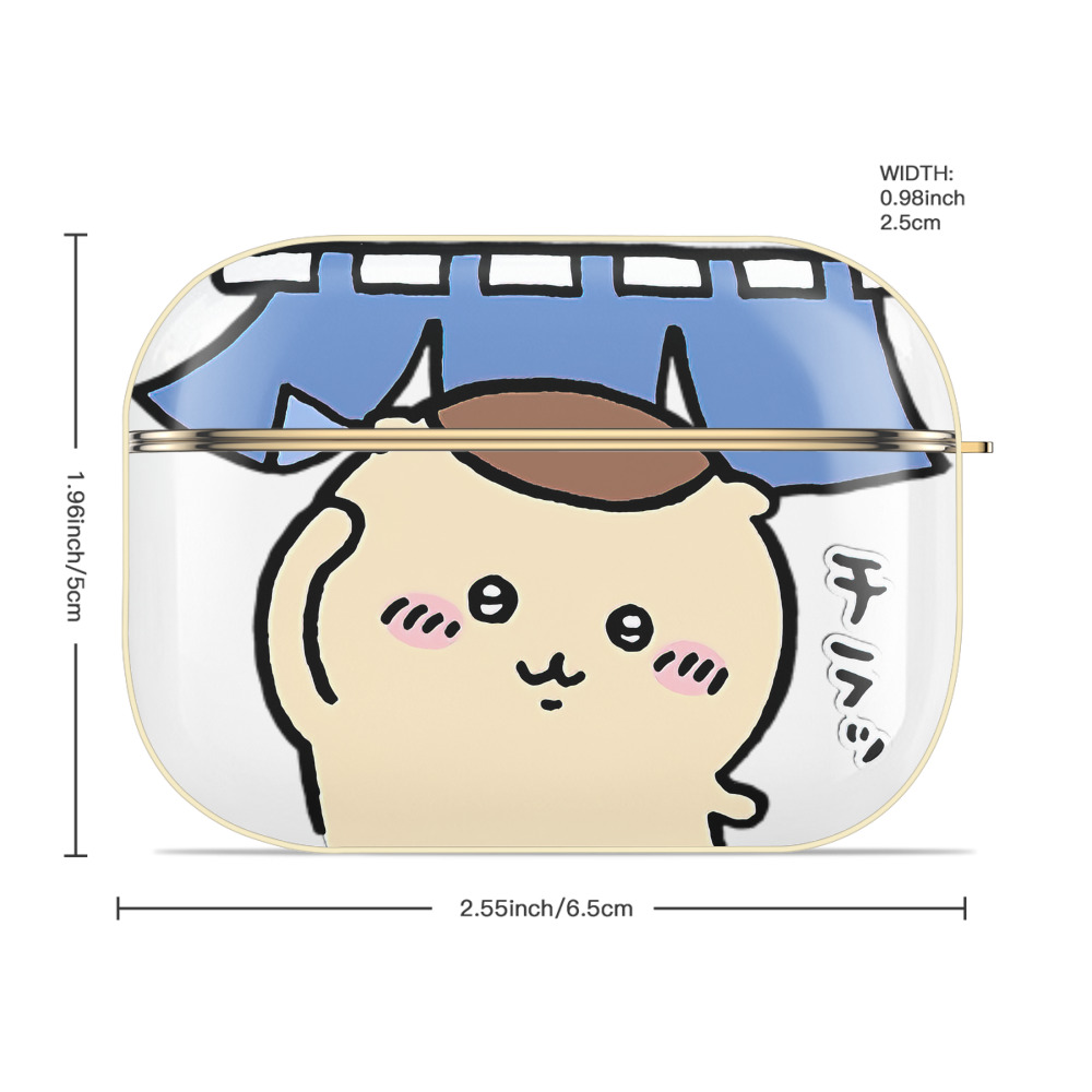 ちいかわ くりまんじゅう Chii-kawa kuri manjū 【AirPods Pro用】ハードシェル保護ケース｜耐衝撃・防指紋・カラビナ付き商品仕様