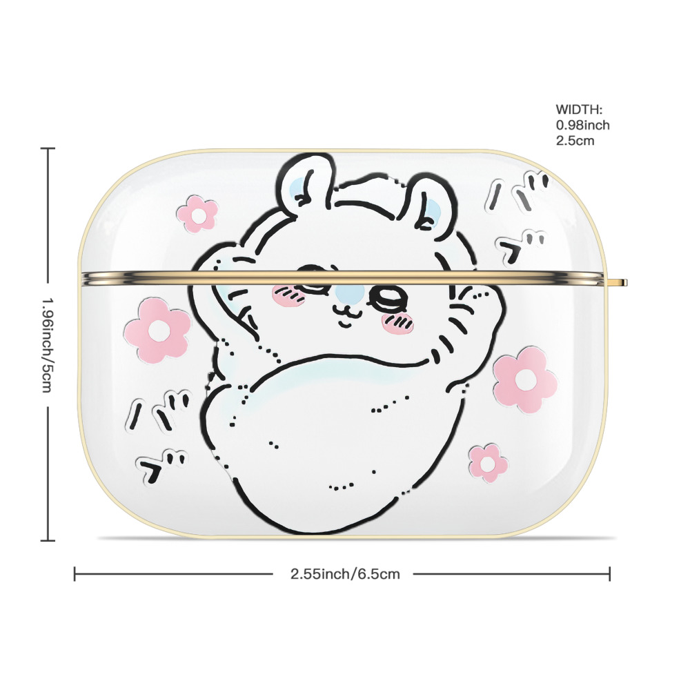 ちいかわ モモンガ Chii-kawa Momonga 【AirPods Pro用】ハードシェル保護ケース｜耐衝撃・防指紋・カラビナ付き商品仕様