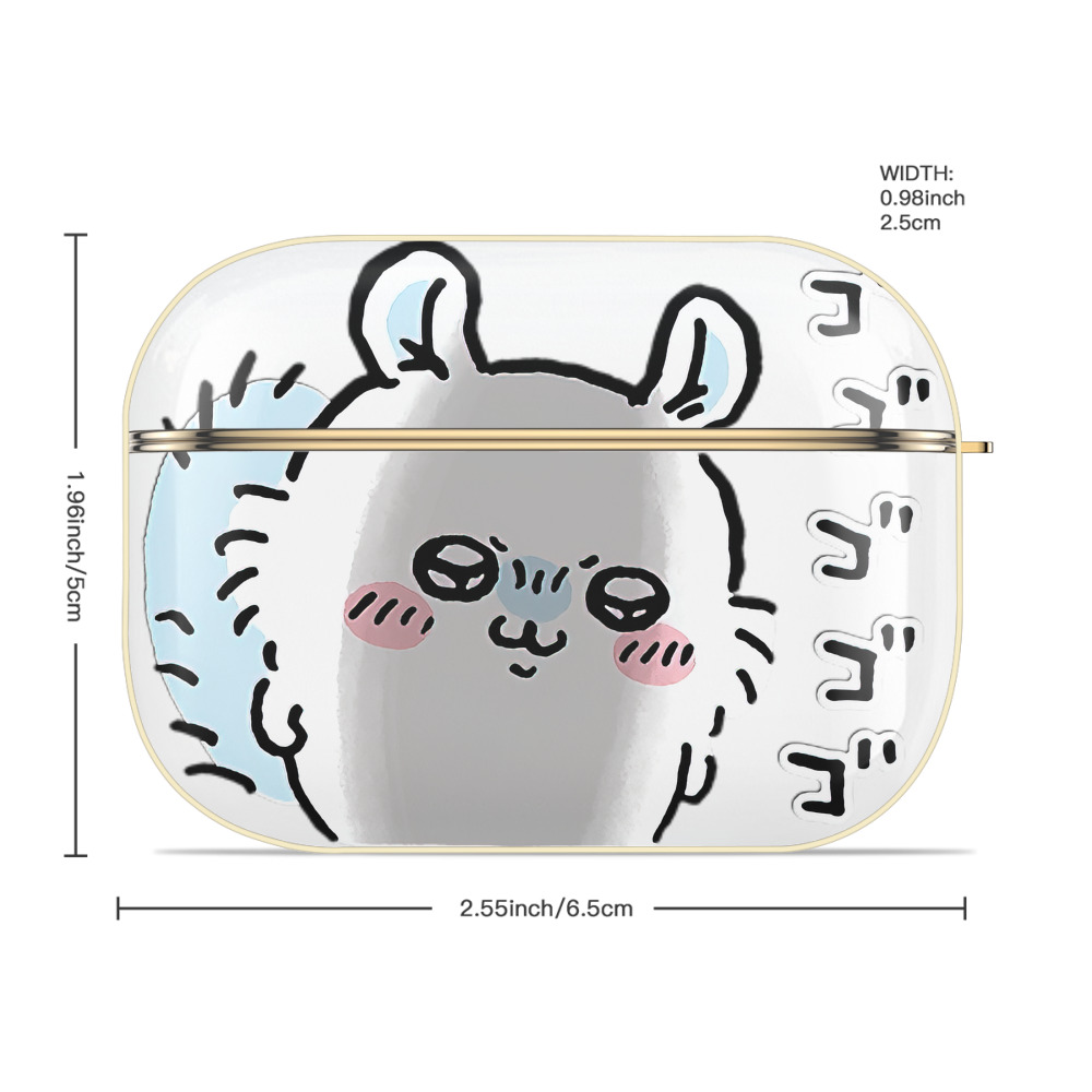 ちいかわ モモンガ Chii-kawa Momonga 【AirPods Pro用】ハードシェル保護ケース｜耐衝撃・防指紋・カラビナ付き商品仕様