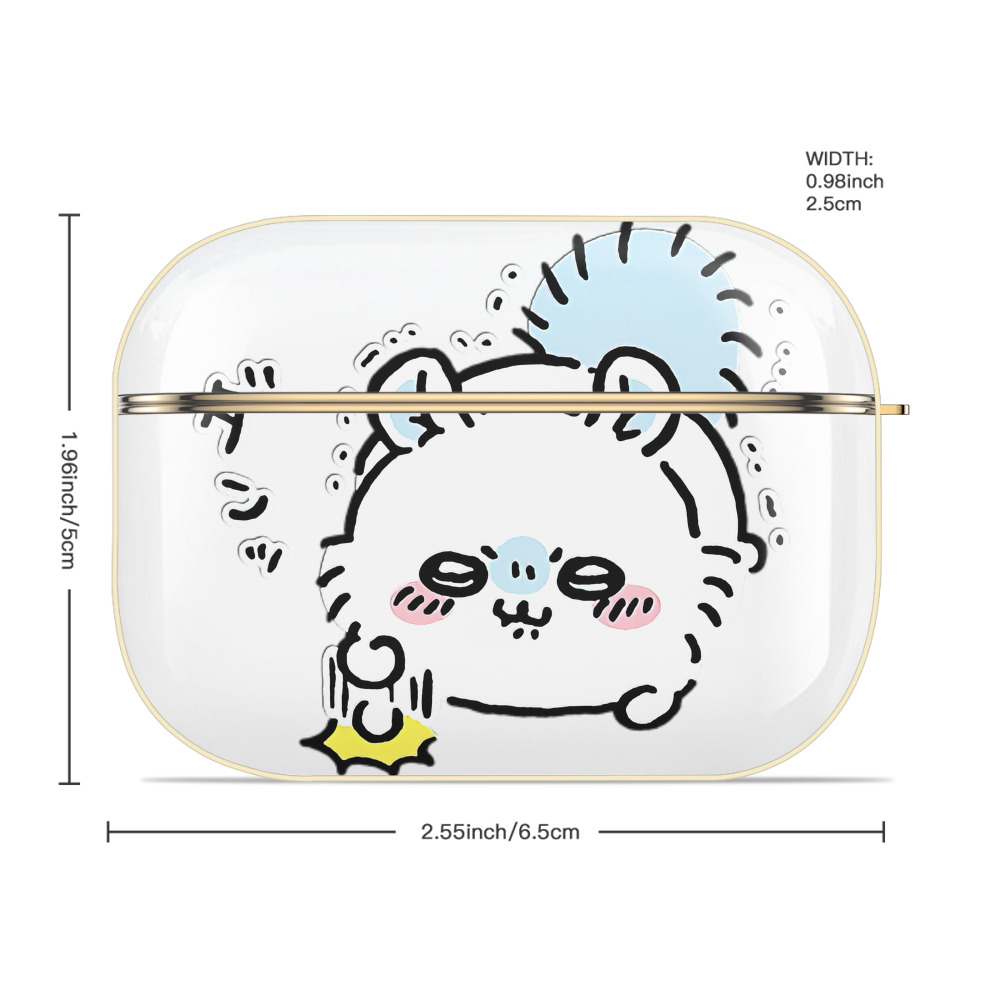 ちいかわ モモンガ Chii-kawa Momonga 【AirPods Pro用】ハードシェル保護ケース｜耐衝撃・防指紋・カラビナ付き商品仕様