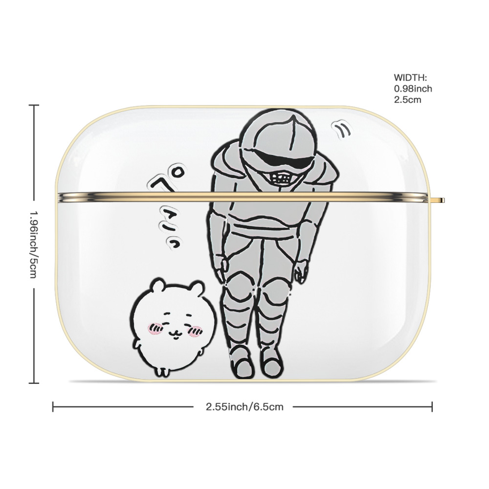 ちいかわ 労働の鎧さん Chii-kawa Mr. Armor of Labor 【AirPods Pro用】ハードシェル保護ケース｜耐衝撃・防指紋・カラビナ付き商品仕様