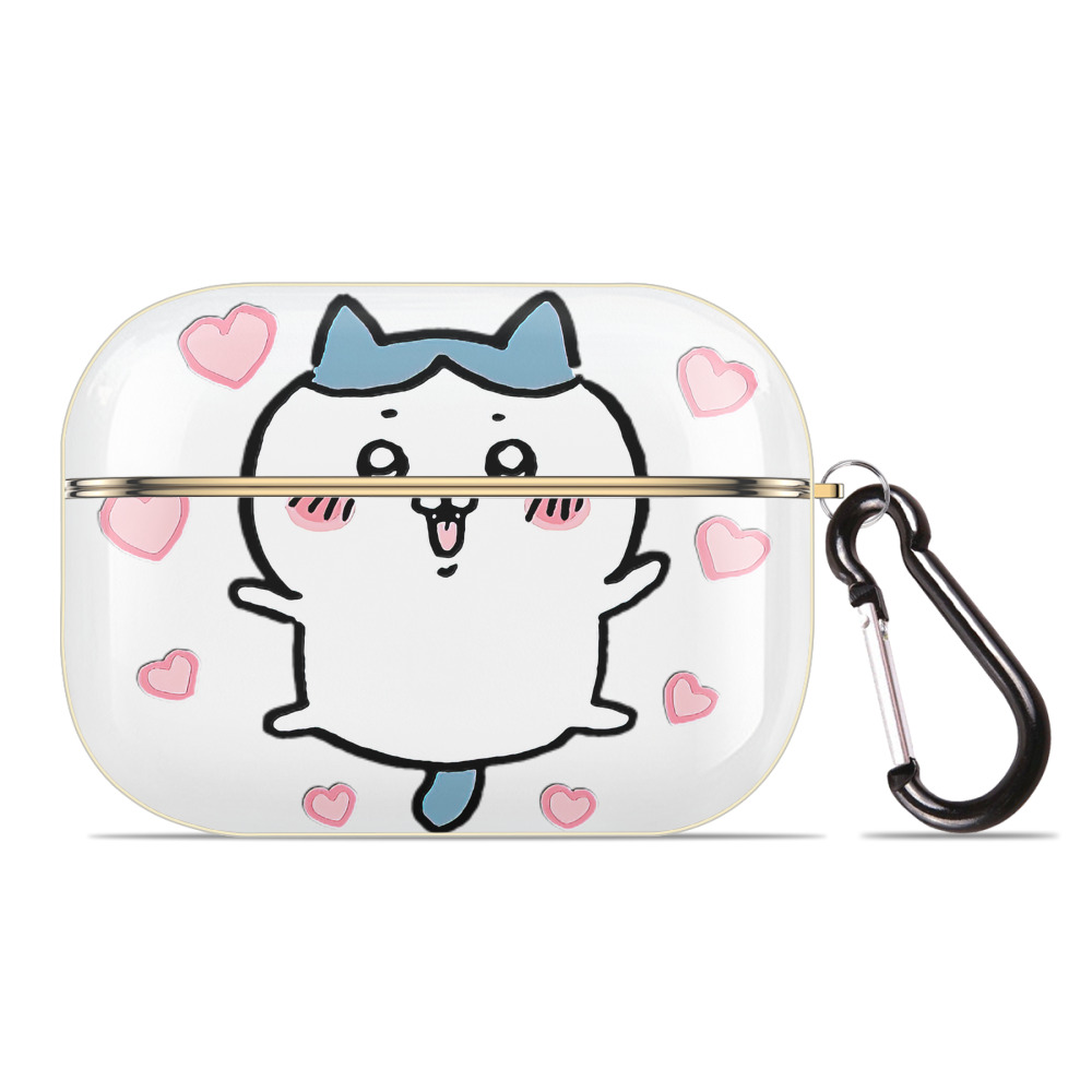 （画像用） ちいかわ ハチワレ Chii-kawa hachiware 【AirPods Pro用】ハードシェル保護ケース｜耐衝撃・防指紋・カラビナ付き商品仕様