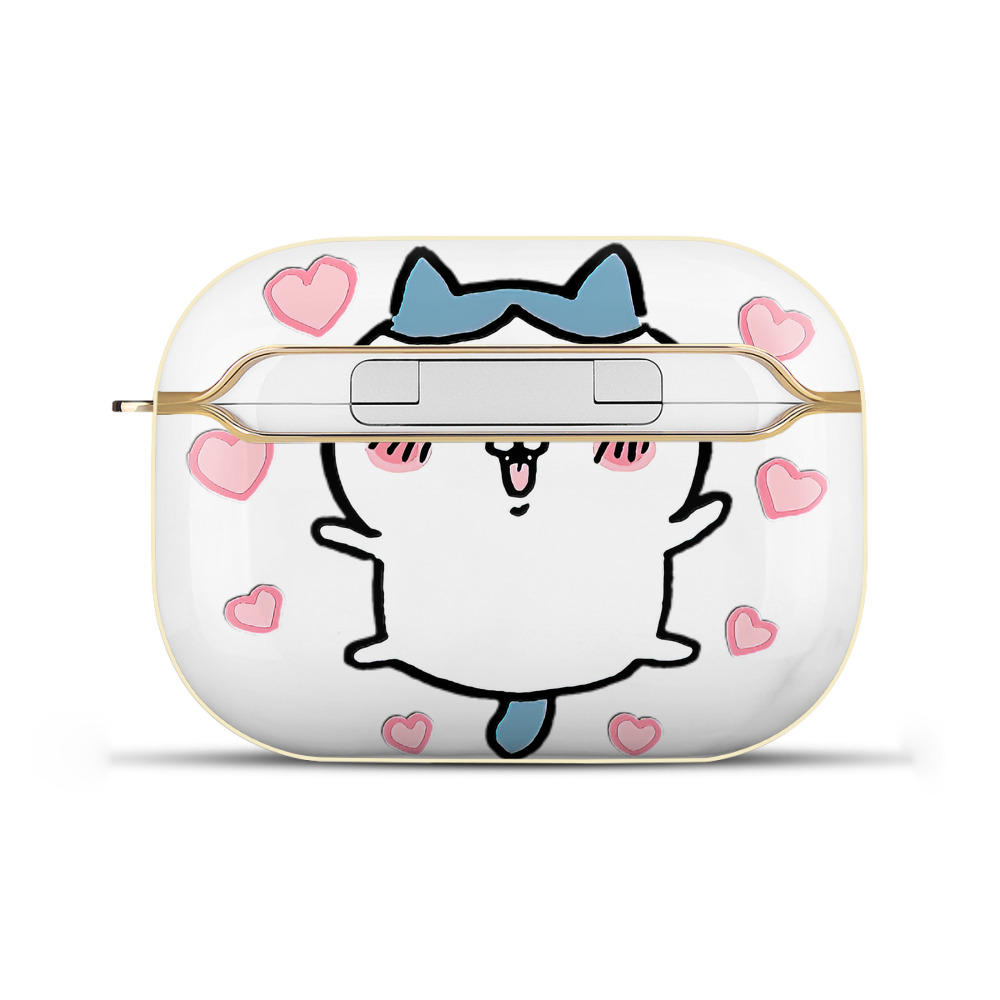 （画像用） ちいかわ ハチワレ Chii-kawa hachiware 【AirPods Pro用】ハードシェル保護ケース｜耐衝撃・防指紋・カラビナ付き商品仕様