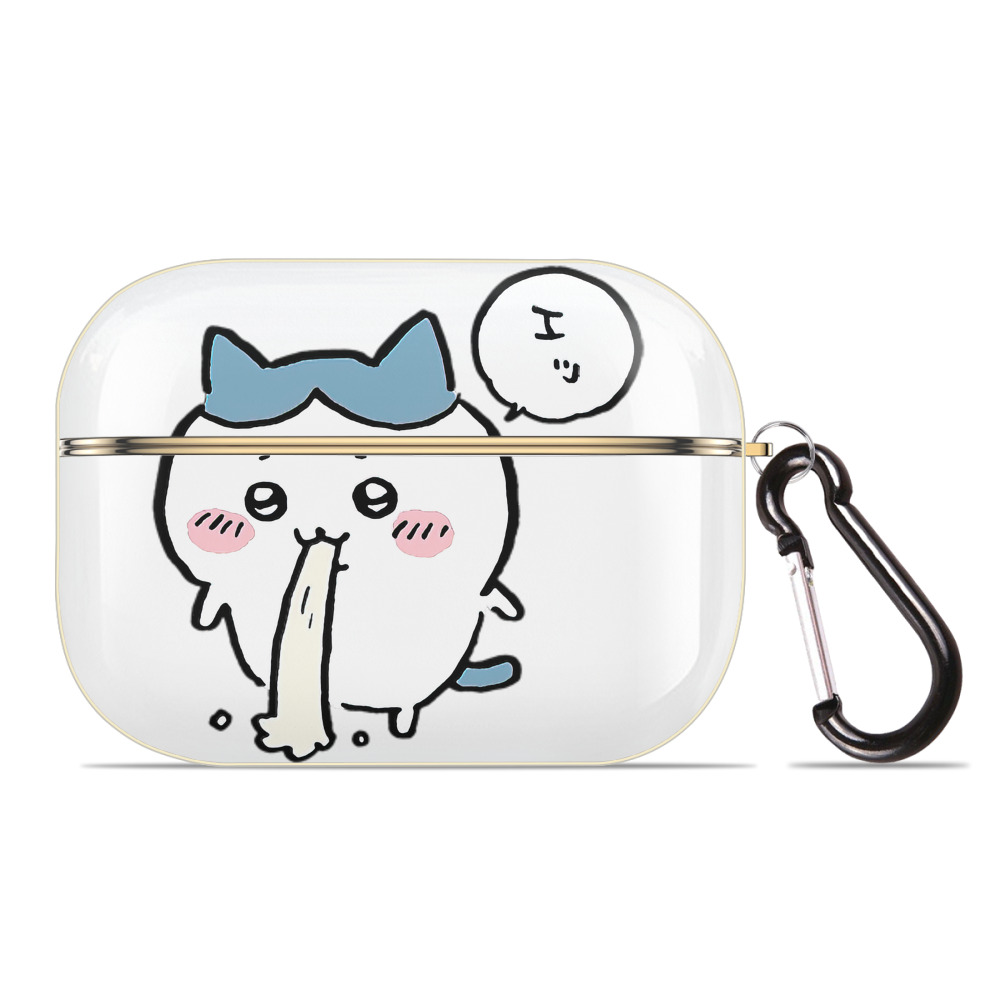 （画像用） ちいかわ ハチワレ Chii-kawa hachiware 【AirPods Pro用】ハードシェル保護ケース｜耐衝撃・防指紋・カラビナ付き商品仕様