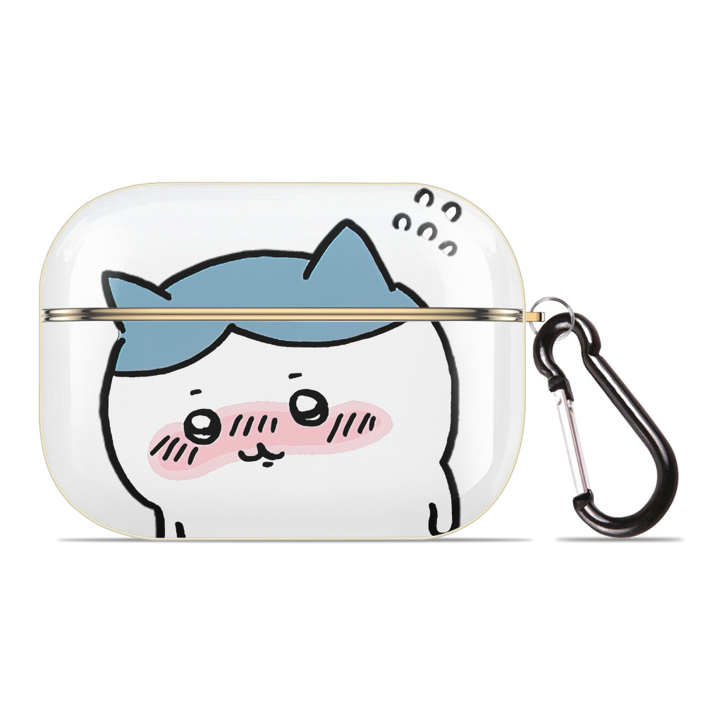 （画像用） ちいかわ ハチワレ Chii-kawa hachiware 【AirPods Pro用】ハードシェル保護ケース｜耐衝撃・防指紋・カラビナ付き商品仕様