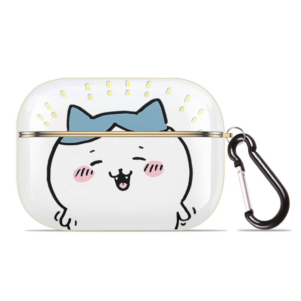 （画像用） ちいかわ ハチワレ Chii-kawa hachiware 【AirPods Pro用】ハードシェル保護ケース｜耐衝撃・防指紋・カラビナ付き商品仕様