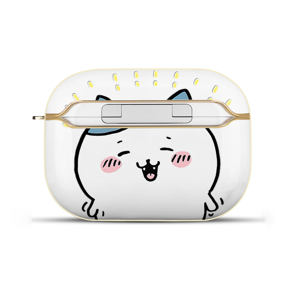 （画像用） ちいかわ ハチワレ Chii-kawa hachiware 【AirPods Pro用】ハードシェル保護ケース｜耐衝撃・防指紋・カラビナ付き商品仕様