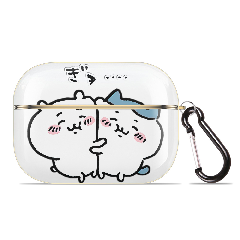 （画像用） ちいかわ ハチワレ Chii-kawa hachiware 【AirPods Pro用】ハードシェル保護ケース｜耐衝撃・防指紋・カラビナ付き商品仕様
