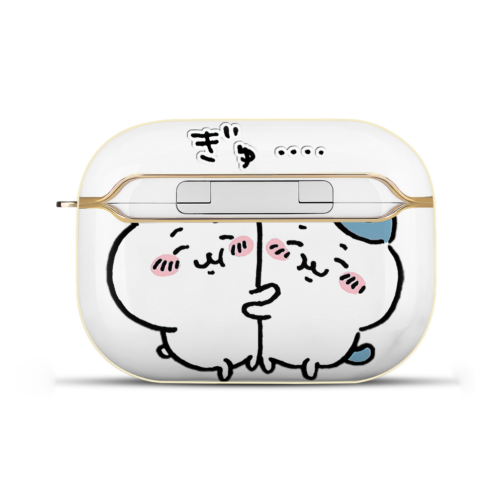（画像用） ちいかわ ハチワレ Chii-kawa hachiware 【AirPods Pro用】ハードシェル保護ケース｜耐衝撃・防指紋・カラビナ付き商品仕様