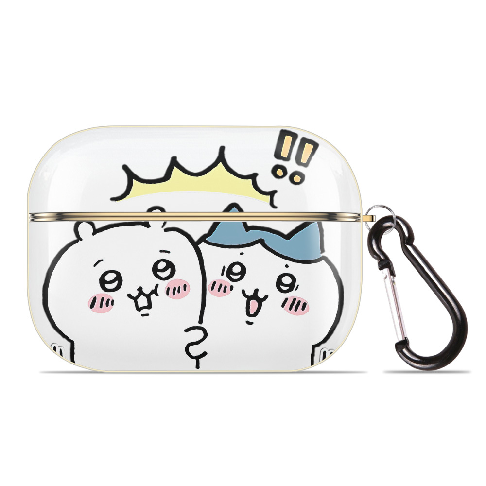 （画像用） ちいかわ ハチワレ Chii-kawa hachiware 【AirPods Pro用】ハードシェル保護ケース｜耐衝撃・防指紋・カラビナ付き商品仕様