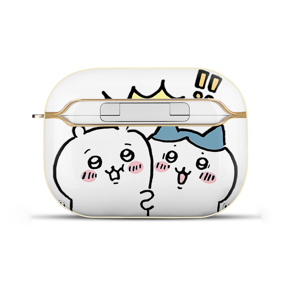 （画像用） ちいかわ ハチワレ Chii-kawa hachiware 【AirPods Pro用】ハードシェル保護ケース｜耐衝撃・防指紋・カラビナ付き商品仕様