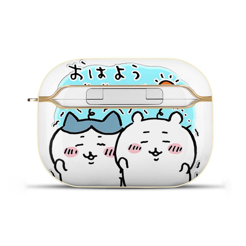 （画像用） ちいかわ ハチワレ Chii-kawa hachiware 【AirPods Pro用】ハードシェル保護ケース｜耐衝撃・防指紋・カラビナ付き商品仕様