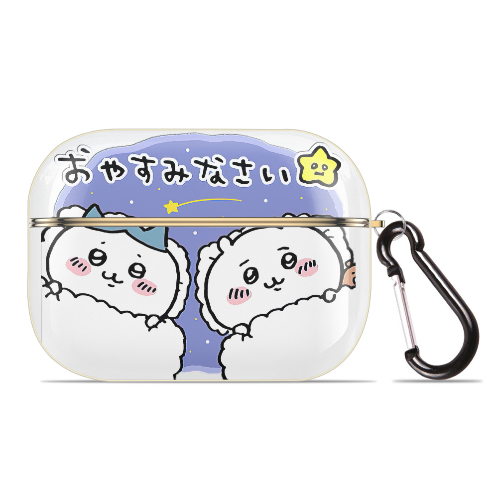 （画像用） ちいかわ ハチワレ Chii-kawa hachiware 【AirPods Pro用】ハードシェル保護ケース｜耐衝撃・防指紋・カラビナ付き商品仕様
