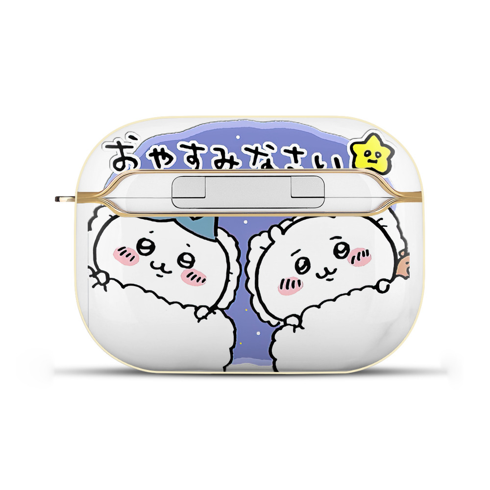 （画像用） ちいかわ ハチワレ Chii-kawa hachiware 【AirPods Pro用】ハードシェル保護ケース｜耐衝撃・防指紋・カラビナ付き商品仕様