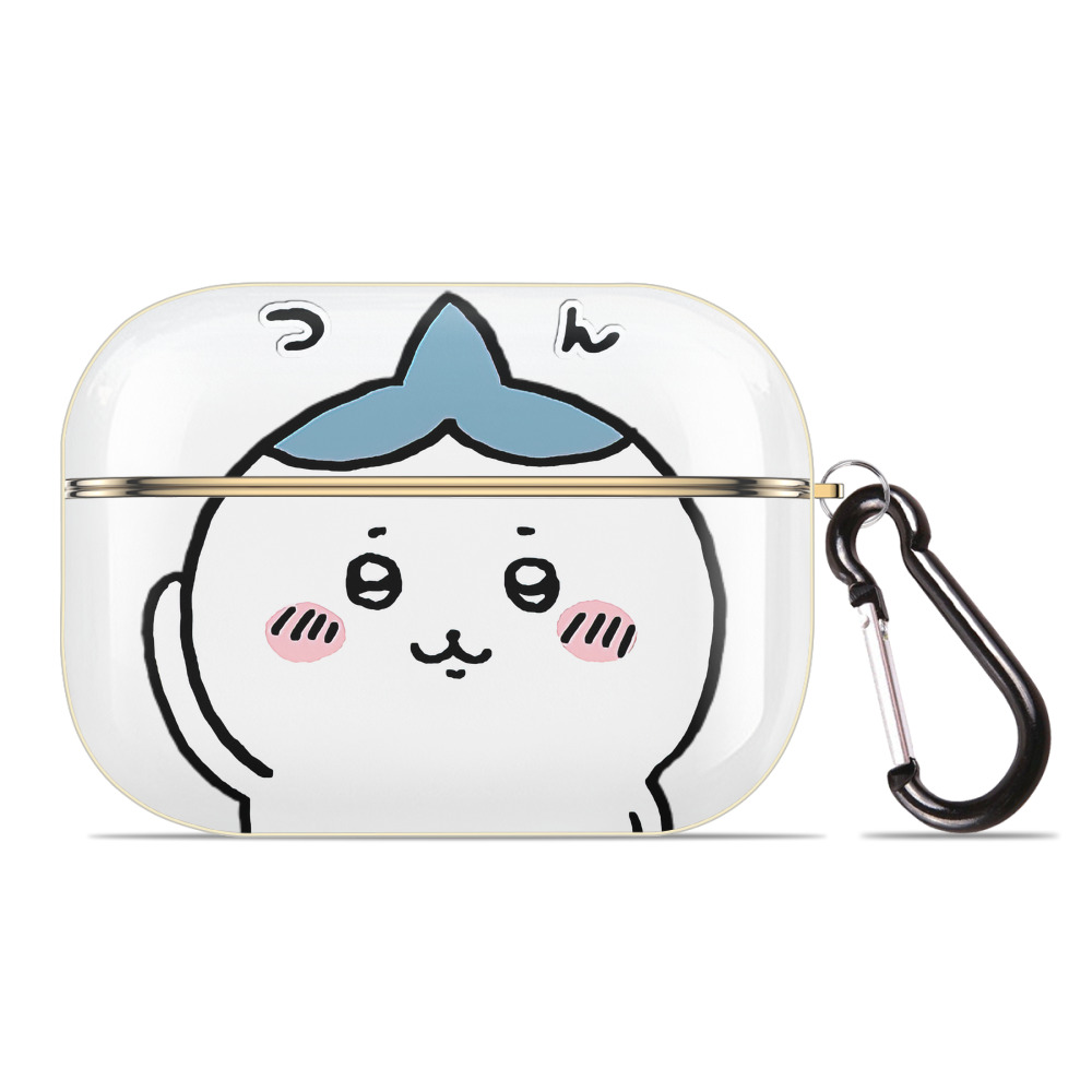 （画像用） ちいかわ ハチワレ Chii-kawa hachiware 【AirPods Pro用】ハードシェル保護ケース｜耐衝撃・防指紋・カラビナ付き商品仕様