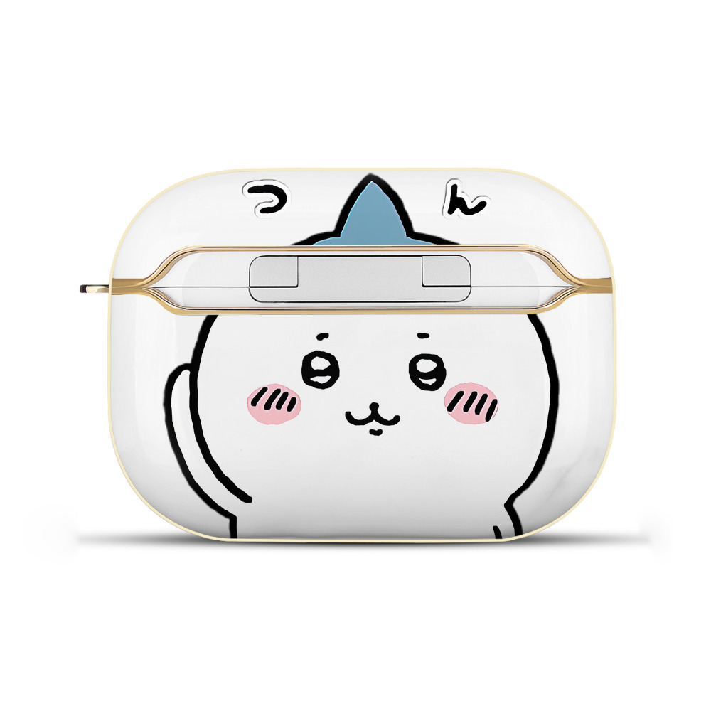 （画像用） ちいかわ ハチワレ Chii-kawa hachiware 【AirPods Pro用】ハードシェル保護ケース｜耐衝撃・防指紋・カラビナ付き商品仕様
