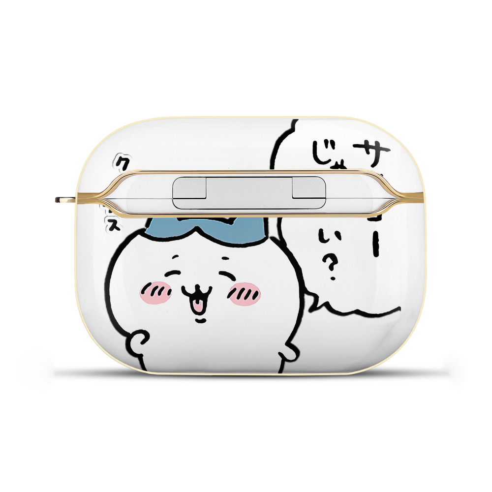 （画像用） ちいかわ ハチワレ Chii-kawa hachiware 【AirPods Pro用】ハードシェル保護ケース｜耐衝撃・防指紋・カラビナ付き商品仕様