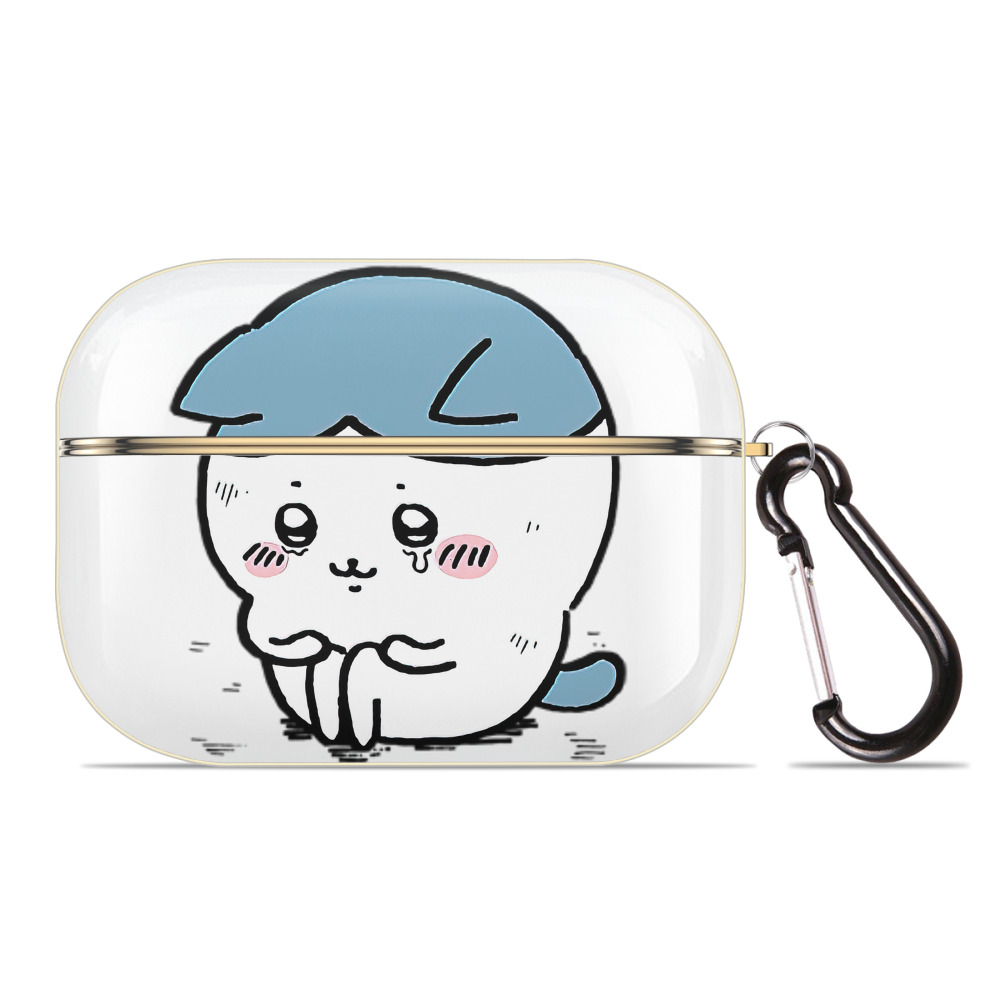 （画像用） ちいかわ ハチワレ Chii-kawa hachiware 【AirPods Pro用】ハードシェル保護ケース｜耐衝撃・防指紋・カラビナ付き商品仕様