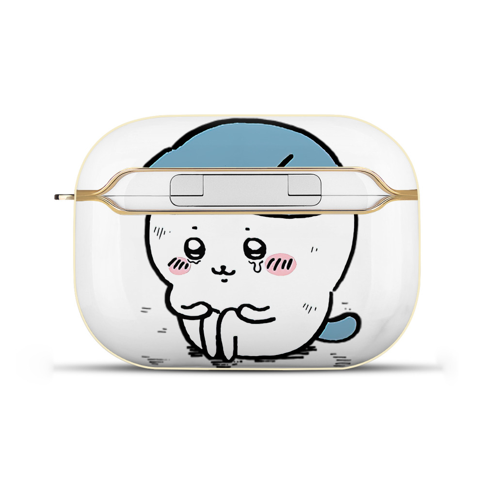 （画像用） ちいかわ ハチワレ Chii-kawa hachiware 【AirPods Pro用】ハードシェル保護ケース｜耐衝撃・防指紋・カラビナ付き商品仕様
