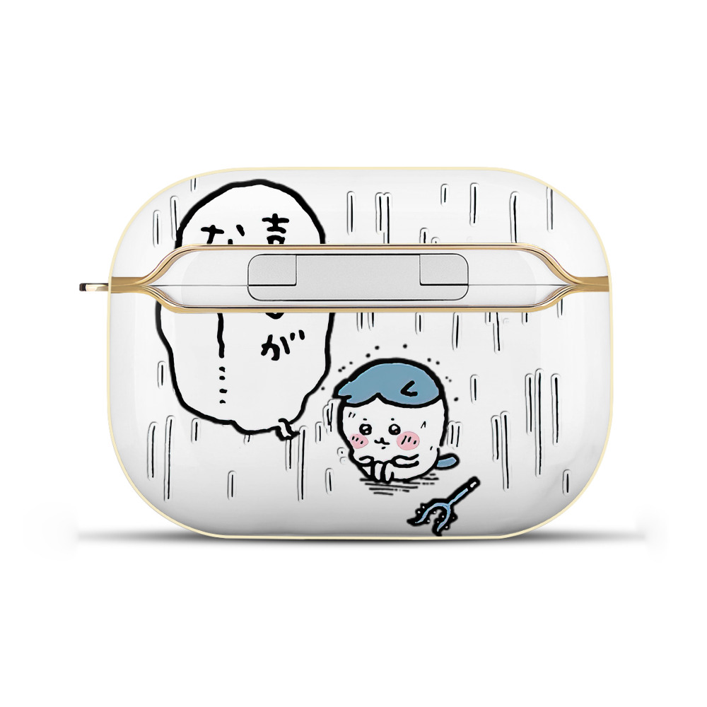 （画像用） ちいかわ ハチワレ Chii-kawa hachiware 【AirPods Pro用】ハードシェル保護ケース｜耐衝撃・防指紋・カラビナ付き商品仕様