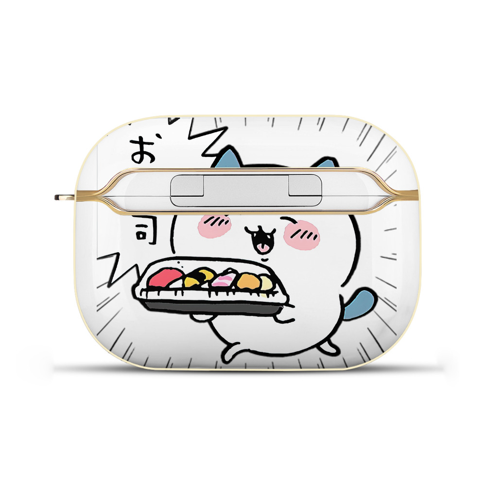 （画像用） ちいかわ ハチワレ Chii-kawa hachiware 【AirPods Pro用】ハードシェル保護ケース｜耐衝撃・防指紋・カラビナ付き商品仕様