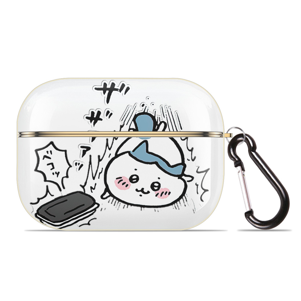 （画像用） ちいかわ ハチワレ Chii-kawa hachiware 【AirPods Pro用】ハードシェル保護ケース｜耐衝撃・防指紋・カラビナ付き商品仕様