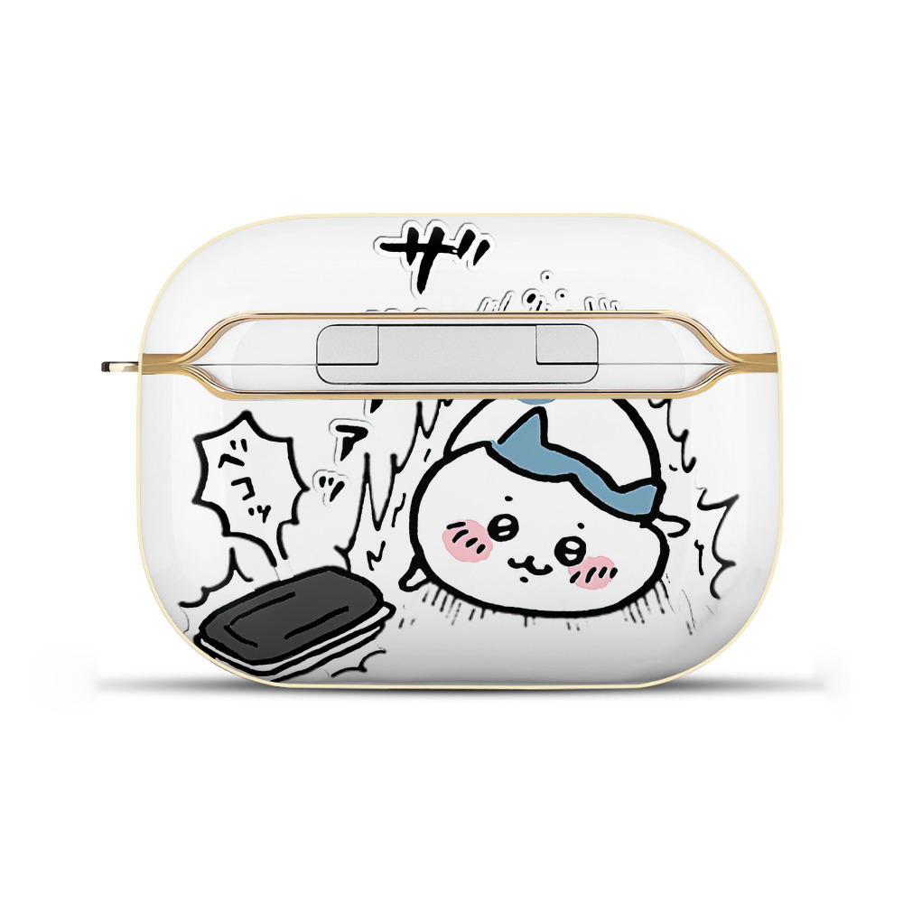 （画像用） ちいかわ ハチワレ Chii-kawa hachiware 【AirPods Pro用】ハードシェル保護ケース｜耐衝撃・防指紋・カラビナ付き商品仕様