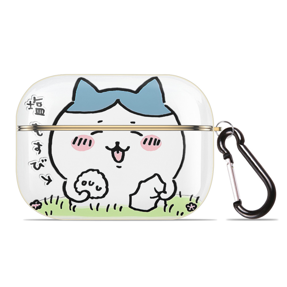 （画像用） ちいかわ ハチワレ Chii-kawa hachiware 【AirPods Pro用】ハードシェル保護ケース｜耐衝撃・防指紋・カラビナ付き商品仕様