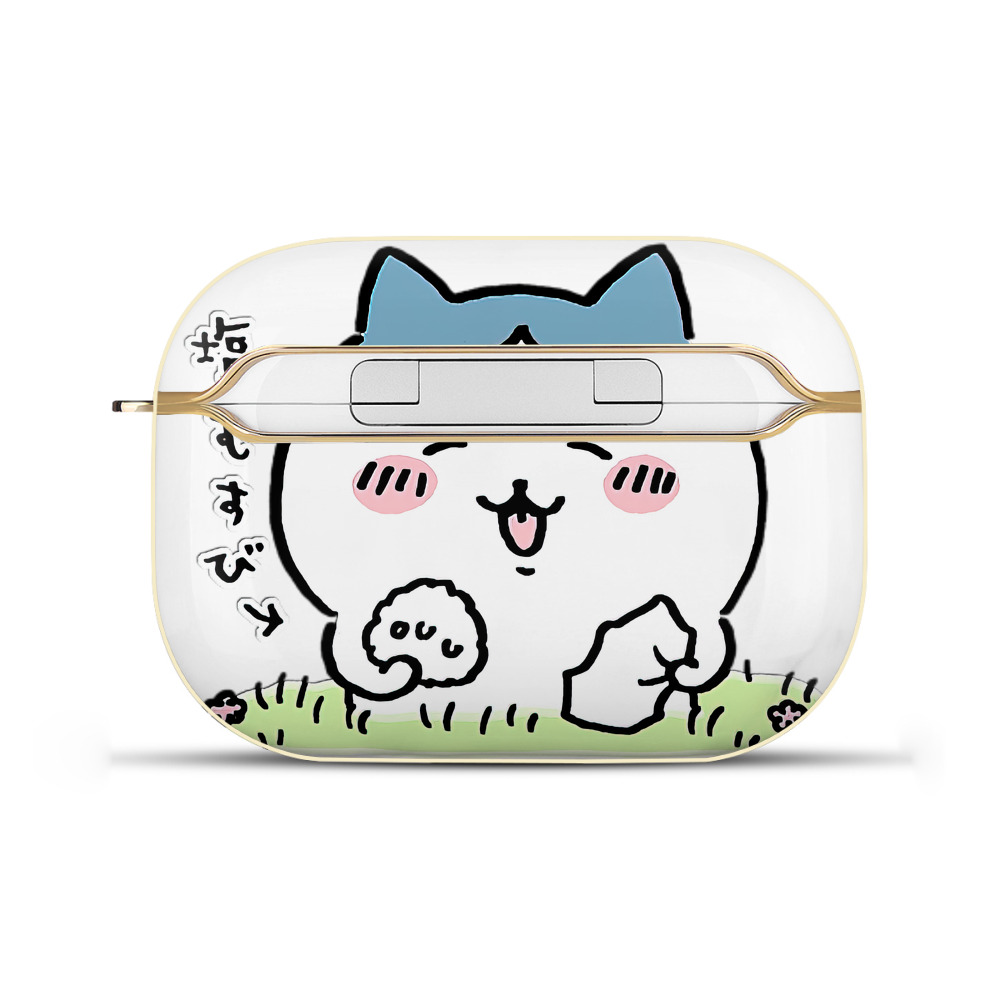 （画像用） ちいかわ ハチワレ Chii-kawa hachiware 【AirPods Pro用】ハードシェル保護ケース｜耐衝撃・防指紋・カラビナ付き商品仕様