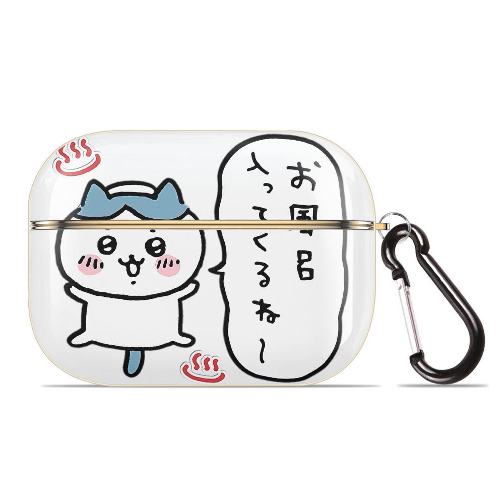 （画像用） ちいかわ ハチワレ Chii-kawa hachiware 【AirPods Pro用】ハードシェル保護ケース｜耐衝撃・防指紋・カラビナ付き商品仕様