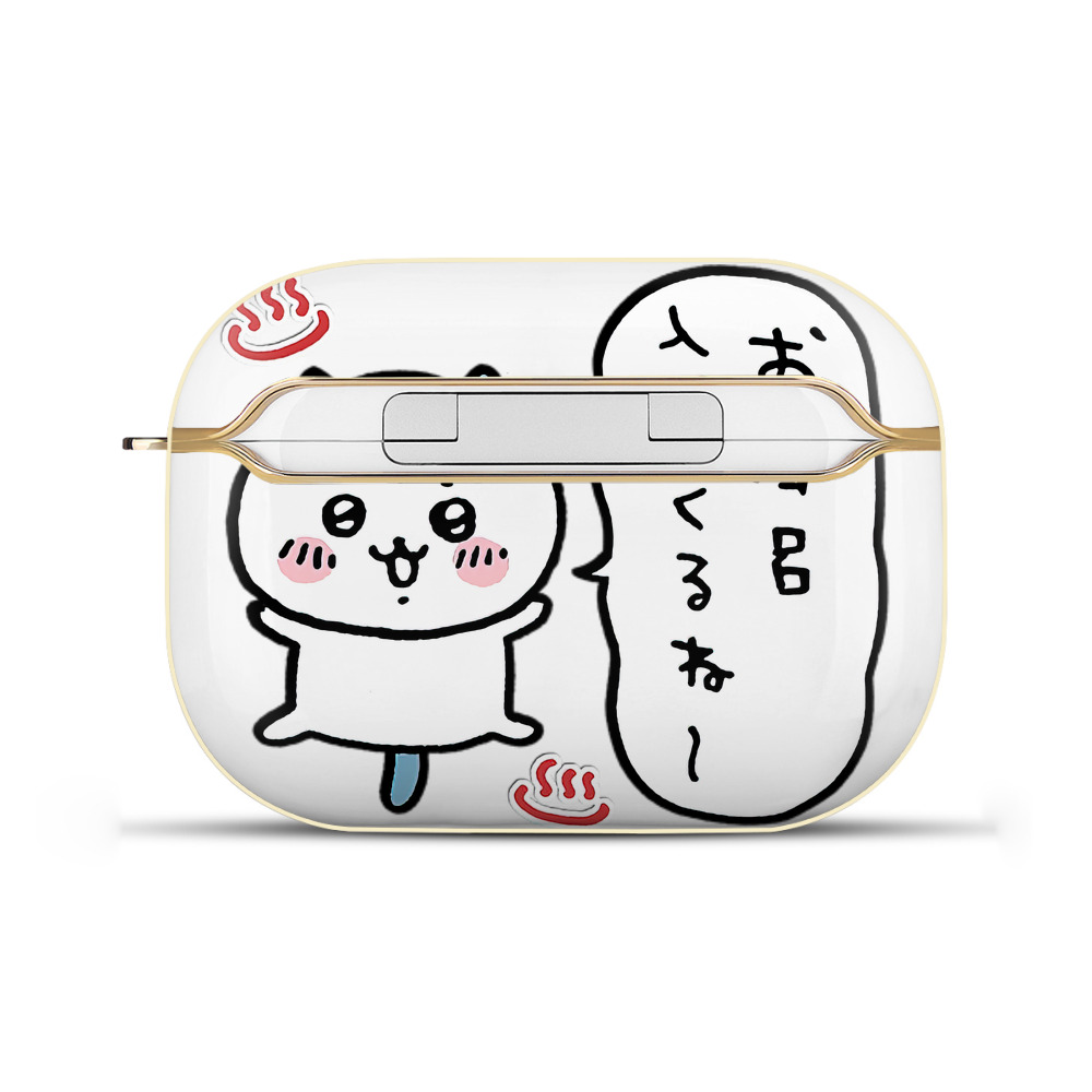 （画像用） ちいかわ ハチワレ Chii-kawa hachiware 【AirPods Pro用】ハードシェル保護ケース｜耐衝撃・防指紋・カラビナ付き商品仕様