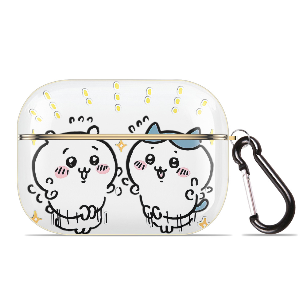 （画像用） ちいかわ ハチワレ Chii-kawa hachiware 【AirPods Pro用】ハードシェル保護ケース｜耐衝撃・防指紋・カラビナ付き商品仕様