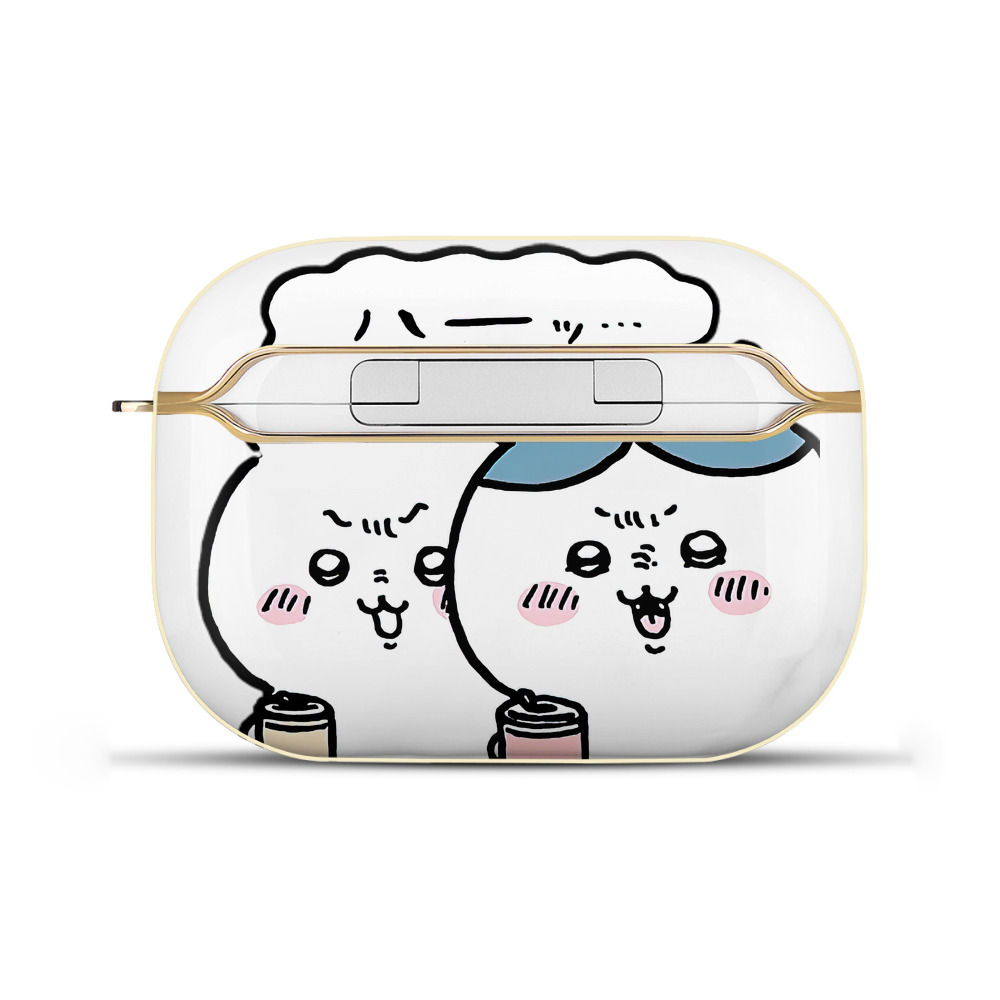 （画像用） ちいかわ ハチワレ Chii-kawa hachiware 【AirPods Pro用】ハードシェル保護ケース｜耐衝撃・防指紋・カラビナ付き商品仕様