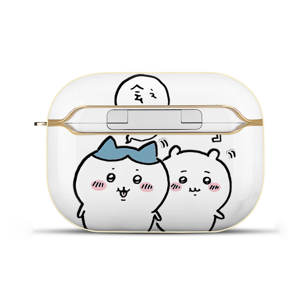 （画像用） ちいかわ ハチワレ Chii-kawa hachiware 【AirPods Pro用】ハードシェル保護ケース｜耐衝撃・防指紋・カラビナ付き商品仕様