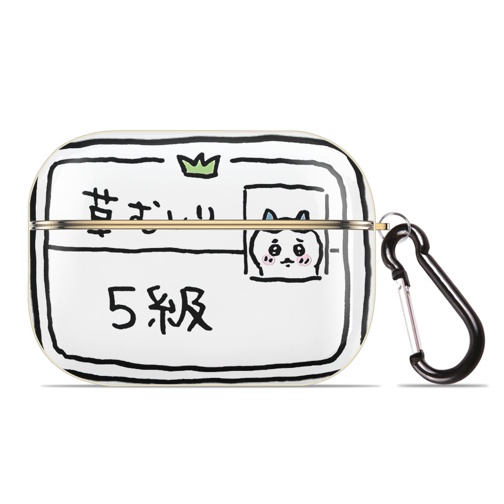 （画像用） ちいかわ ハチワレ Chii-kawa hachiware 【AirPods Pro用】ハードシェル保護ケース｜耐衝撃・防指紋・カラビナ付き商品仕様