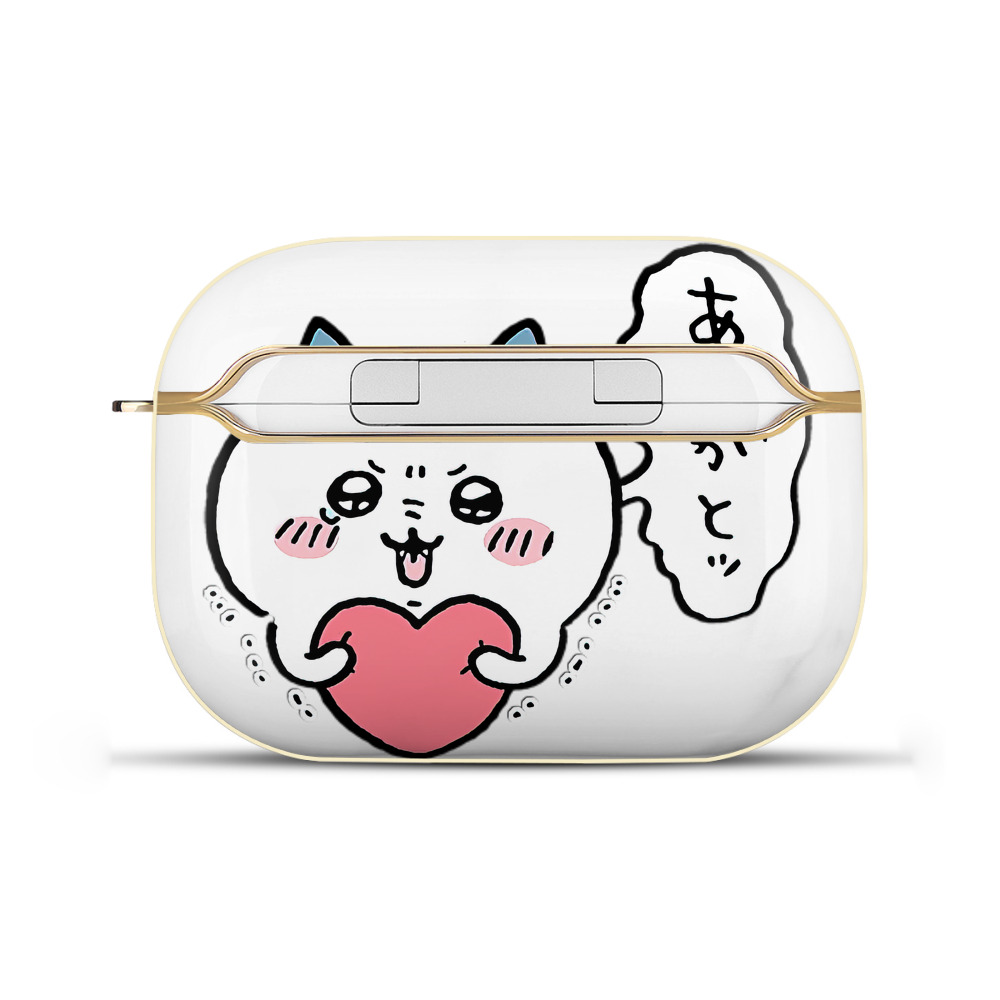 （画像用） ちいかわ ハチワレ Chii-kawa hachiware 【AirPods Pro用】ハードシェル保護ケース｜耐衝撃・防指紋・カラビナ付き商品仕様
