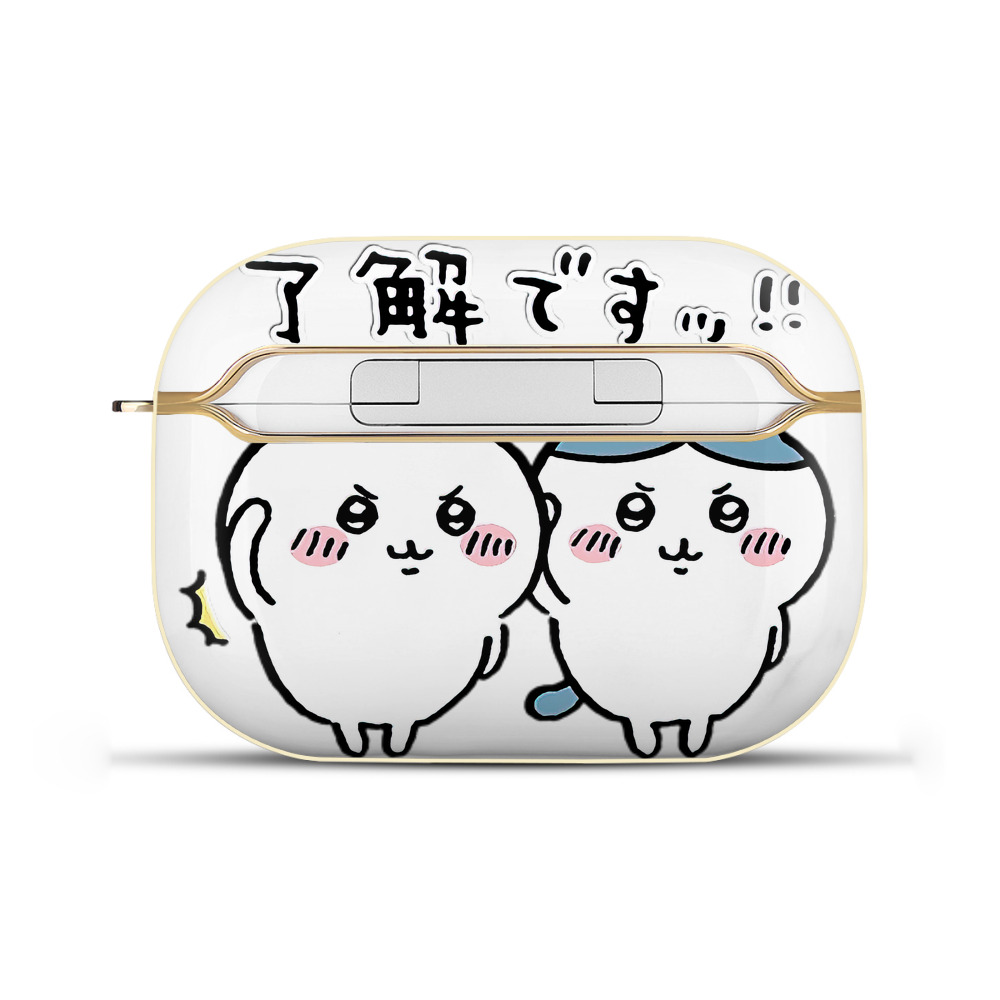 （画像用） ちいかわ ハチワレ Chii-kawa hachiware 【AirPods Pro用】ハードシェル保護ケース｜耐衝撃・防指紋・カラビナ付き商品仕様