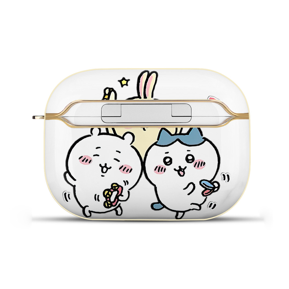 （画像用） ちいかわ ハチワレ Chii-kawa hachiware 【AirPods Pro用】ハードシェル保護ケース｜耐衝撃・防指紋・カラビナ付き商品仕様